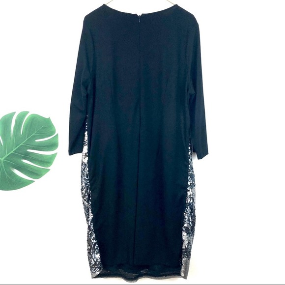 Eloquii Metallic Black & Silver Studio Sequin Dress - Picture 7 of 8